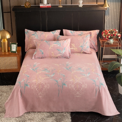 91家纺网 家纺一手货源 找家纺 （总）宝莱利家纺 2025加厚磨毛民族复古风直角床单