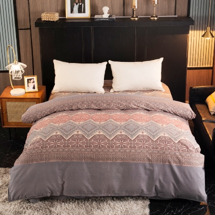 91家纺网 家纺一手货源 找家纺 （总）宝莱利家纺 2025加厚磨毛民族复古风单被套