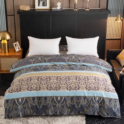 91家纺网 家纺一手货源 找家纺 （总）宝莱利家纺 2025加厚磨毛民族复古风单被套