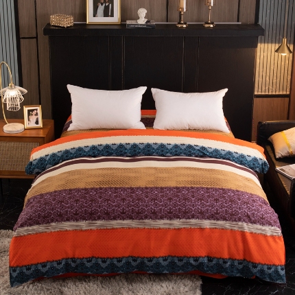 91家纺网 家纺一手货源 找家纺 （总）宝莱利家纺 2025加厚磨毛民族复古风单被套