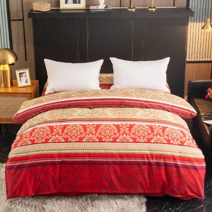 91家纺网 家纺一手货源 找家纺 （总）宝莱利家纺 2025加厚磨毛民族复古风单被套