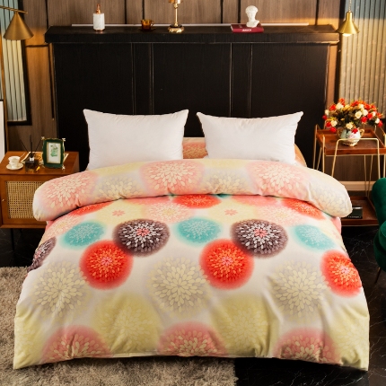 91家纺网 家纺一手货源 找家纺 （总）宝莱利家纺 2025加厚磨毛民族复古风单被套