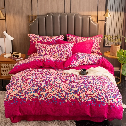 91家纺网 家纺一手货源 找家纺 （总）宝莱利家纺 2025加厚磨毛民族复古风四件套