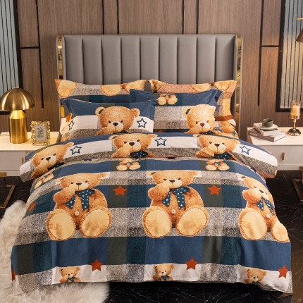 91家纺网 家纺一手货源 找家纺 （总）宝莱利家纺 2025加厚磨毛民族复古风四件套