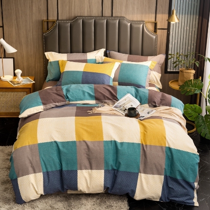 91家纺网 家纺一手货源 找家纺 （总）宝莱利家纺 2025加厚磨毛民族复古风四件套