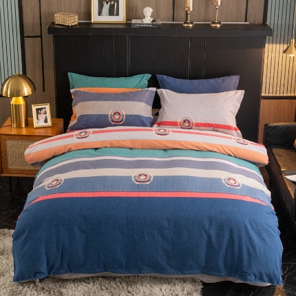 91家纺网 家纺一手货源 找家纺 （总）宝莱利家纺 2025加厚磨毛民族复古风四件套