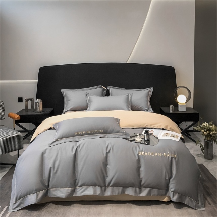 91家纺网 家纺一手货源 找家纺 （总）2025新款长绒棉全棉纯棉刺绣轻奢套件 露娜 