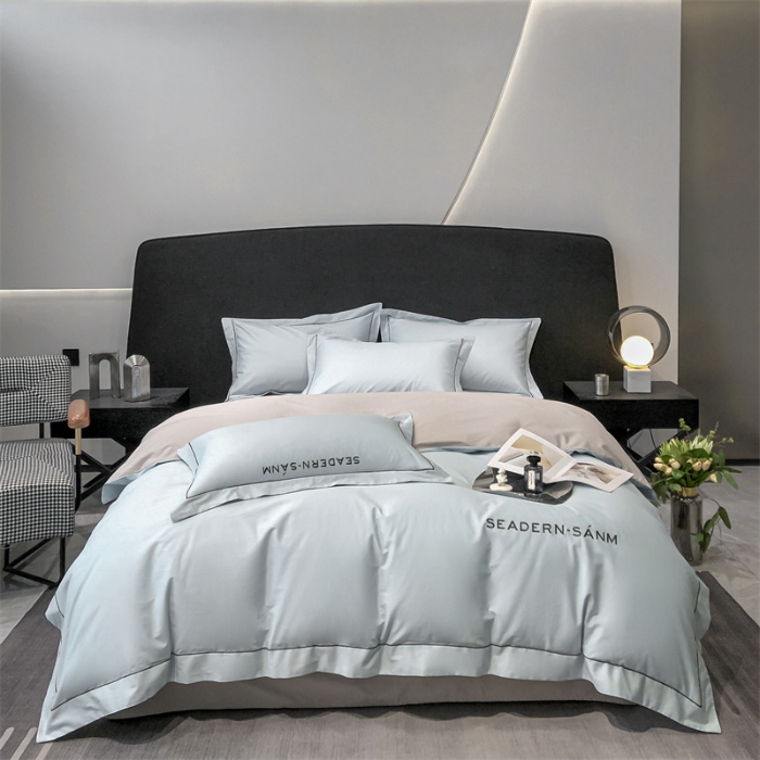 91家纺网 家纺一手货源 找家纺 （总）2025新款长绒棉全棉纯棉刺绣轻奢套件 露娜 