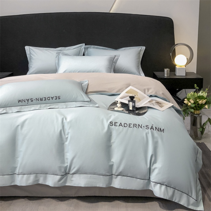 91家纺网 家纺一手货源 找家纺 （总）2025新款长绒棉全棉纯棉刺绣轻奢套件 露娜 