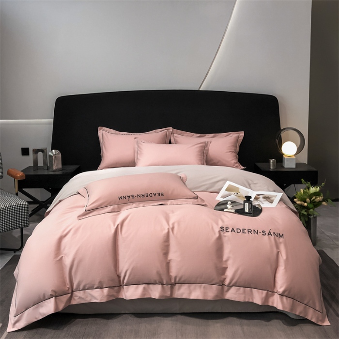 91家纺网 家纺一手货源 找家纺 （总）2025新款长绒棉全棉纯棉刺绣轻奢套件 露娜 