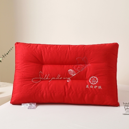 91家纺网 家纺一手货源 找家纺 兴丝露枕芯 亲肤刺绣羽丝枕 舒适护颈枕 枕芯 枕头
