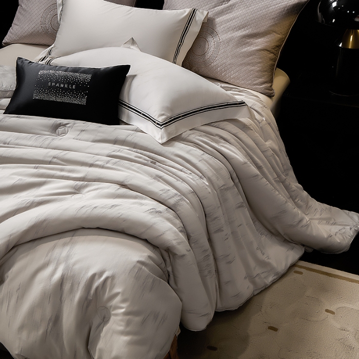 91家纺网 家纺一手货源 找家纺 （总）雅高家居汉帛—2025新款高支高密全棉贡缎汉帛色织大提花冬被被子被芯高档被子