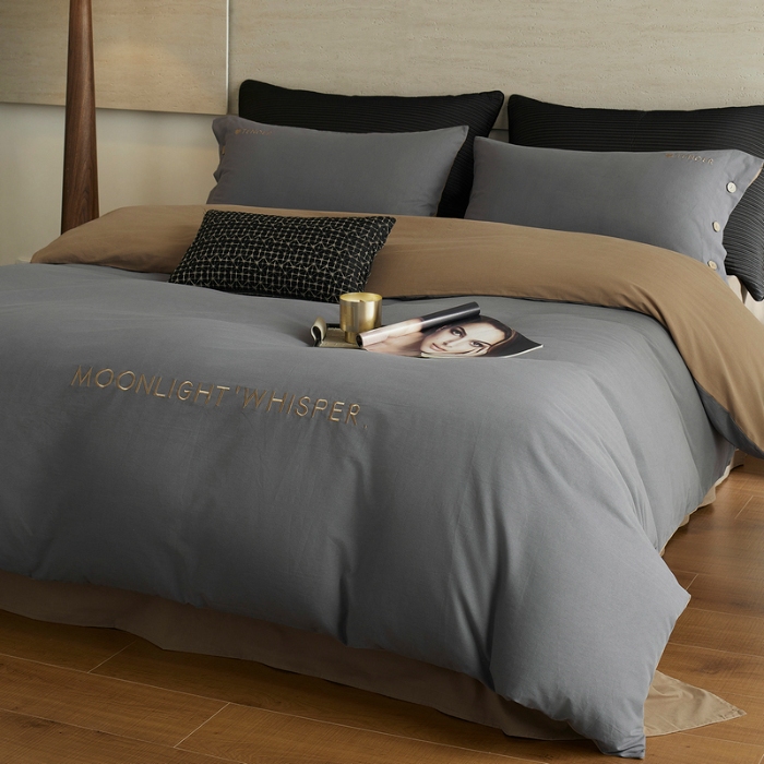 91家纺网 家纺一手货源 找家纺 （总）艾咪-Amy ntmy 2025轻奢高级感纽扣款全棉纯棉加厚磨毛刺绣四件套