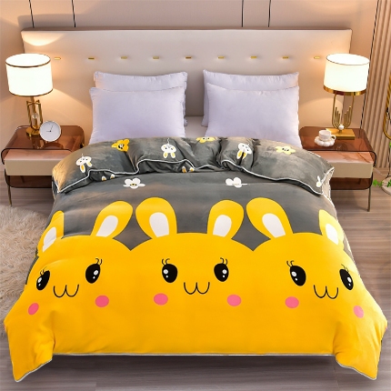 91家纺网 家纺一手货源 找家纺 （总）眠多宝2025爆款230克高克重牛奶绒单被套法莱绒水晶绒金貂绒被罩抖音快手直播单品--单被套