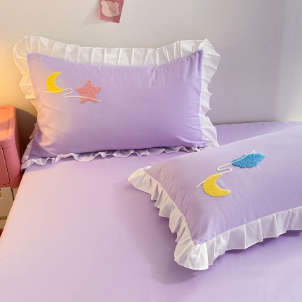 91家纺网 家纺一手货源 找家纺 （总）雨菲家纺 2025新款学生季水洗棉毛巾绣花枕套