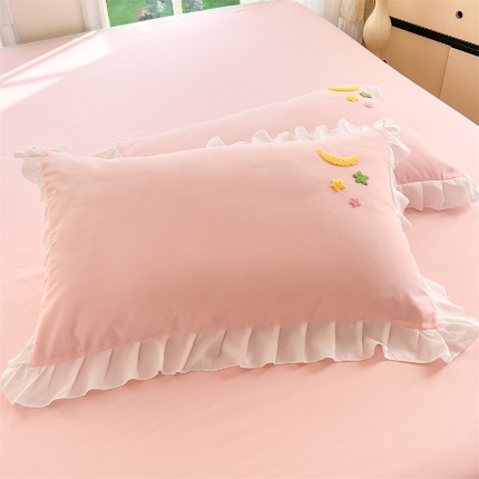 91家纺网 家纺一手货源 找家纺 （总）雨菲家纺 2025新款学生季水洗棉毛巾绣花枕套