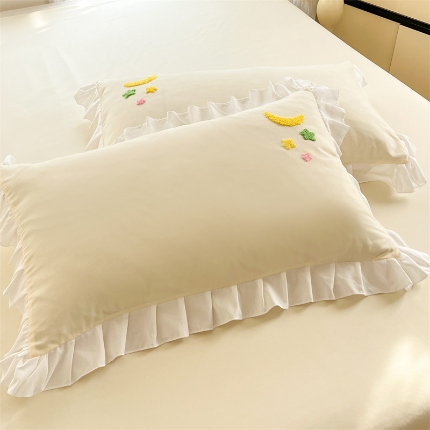 91家纺网 家纺一手货源 找家纺 （总）雨菲家纺 2025新款学生季水洗棉毛巾绣花枕套