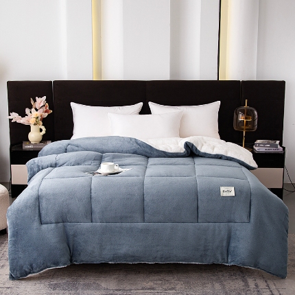 91家纺网 家纺一手货源 找家纺 2025新款床上用品加厚保暖牛奶绒被子羊羔绒被芯学生宿舍单人棉被