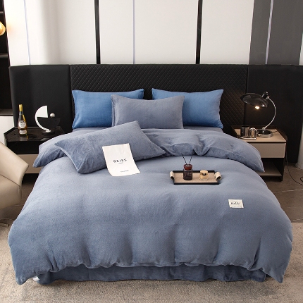 91家纺网 家纺一手货源 找家纺 2025新款床上用品牛奶绒四件套羊羔绒学生宿舍三件套珊瑚绒法兰绒