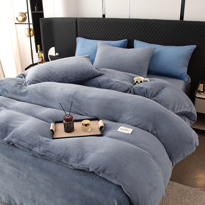 91家纺网 家纺一手货源 找家纺 2025新款床上用品牛奶绒四件套羊羔绒学生宿舍三件套珊瑚绒法兰绒