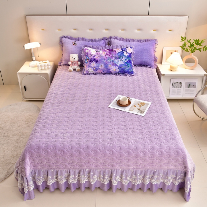 91家纺网 家纺一手货源 找家纺 （总）三友家纺 宝宝绒牛奶绒5D数码印花床盖四件套