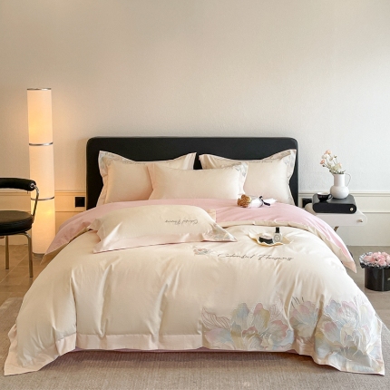 （总）2025新款亲肤舒适轻奢高端四件套--花枝语 