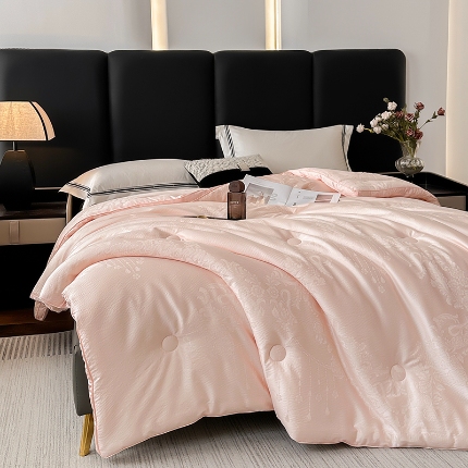 91家纺网 家纺一手货源 找家纺 总  雅高60木本天丝棉银丝大提花大豆纤维二合一子母被春秋被加厚冬被子被芯