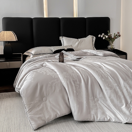 91家纺网 家纺一手货源 找家纺 总  雅高60木本天丝棉银丝大提花大豆纤维二合一子母被春秋被加厚冬被子被芯