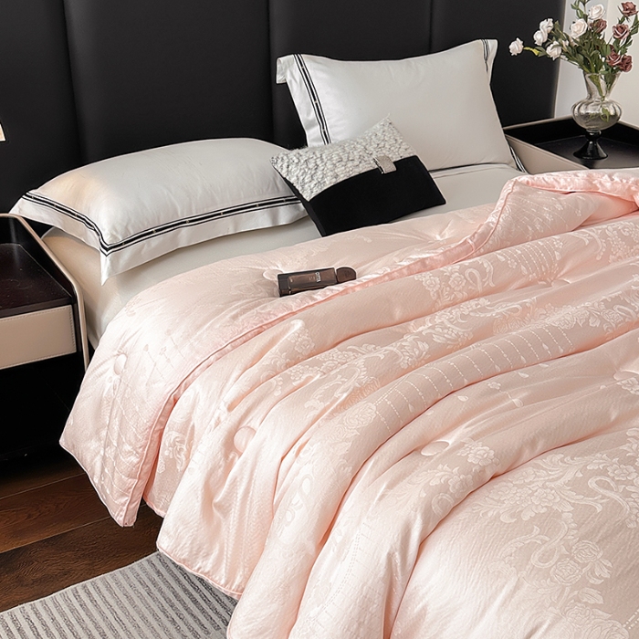 91家纺网 家纺一手货源 找家纺 总  雅高60木本天丝棉银丝大提花大豆纤维二合一子母被春秋被加厚冬被子被芯