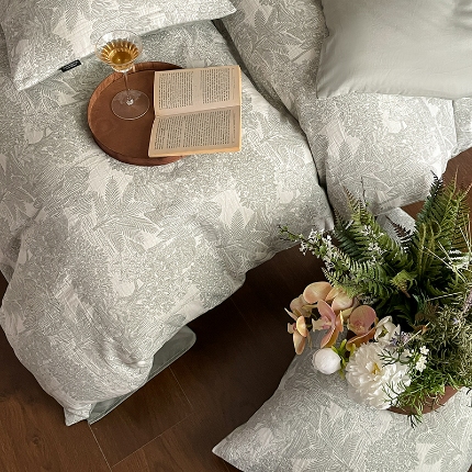 91家纺网 家纺一手货源 找家纺 （总）宜代光年 2025新款60s全棉水洗色织提花磨毛四件套