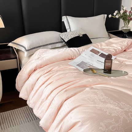 91家纺网 家纺一手货源 找家纺 （总）雅高 2025雅韵系列-60s木本天丝棉银丝大提花大豆纤维立体冬被拉链二合一子母被双胎被子加厚大豆被被芯