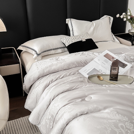 91家纺网 家纺一手货源 找家纺 （总）雅高 2025雅韵系列-60s木本天丝棉银丝大提花大豆纤维立体冬被拉链二合一子母被双胎被子加厚大豆被被芯