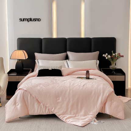 91家纺网 家纺一手货源 找家纺 （总）雅高 2025雅韵系列-60s木本天丝棉银丝大提花大豆纤维立体冬被拉链二合一子母被双胎被子加厚大豆被被芯