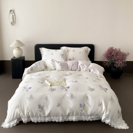 （总）[91家纺网精选] 新款全棉灵蝶幻梦四件套