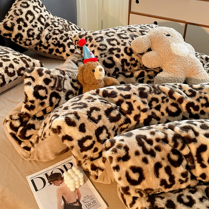 91家纺网 家纺一手货源 找家纺 （总）金梦拉 2025直播爆款A类加厚兔绒印花系列四件套