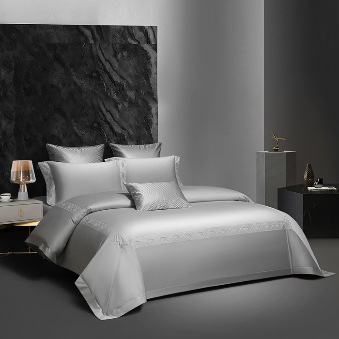 91家纺网 家纺一手货源 找家纺 100支100S全棉皇妃缎四件套可配七件套可定制长绒棉直播爆款 一叶菩提驼