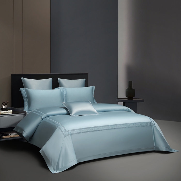 91家纺网 家纺一手货源 找家纺 100支100S全棉皇妃缎四件套可配七件套可定制长绒棉直播爆款 一叶菩提驼