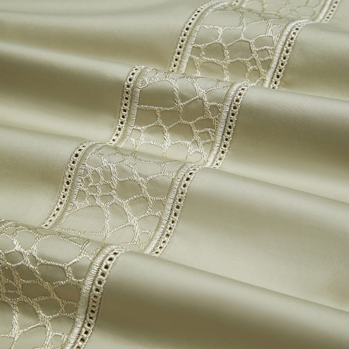 91家纺网 家纺一手货源 找家纺 100支100S全棉皇妃缎四件套可配七件套可定制长绒棉直播爆款 岩间絮语