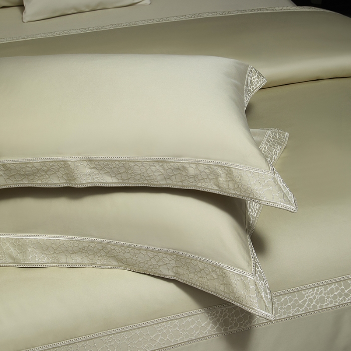 91家纺网 家纺一手货源 找家纺 100支100S全棉皇妃缎四件套可配七件套可定制长绒棉直播爆款 岩间絮语