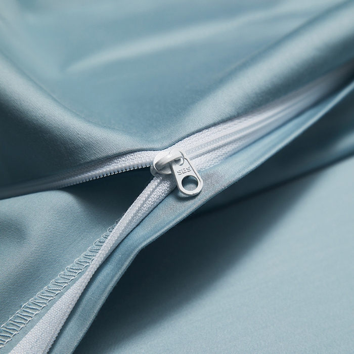 91家纺网 家纺一手货源 找家纺 100支100S全棉皇妃缎四件套可配七件套可定制长绒棉直播爆款 一叶菩提蓝