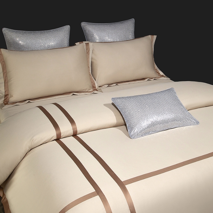 91家纺网 家纺一手货源 找家纺 （总）全棉太妃缎纯色拼色四件套可选多件套可定制长绒棉直播爆款