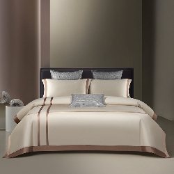 91家纺网 家纺一手货源 找家纺 （总）全棉太妃缎纯色拼色四件套可选多件套可定制长绒棉直播爆款,木语经纬香槟,木语经纬灰