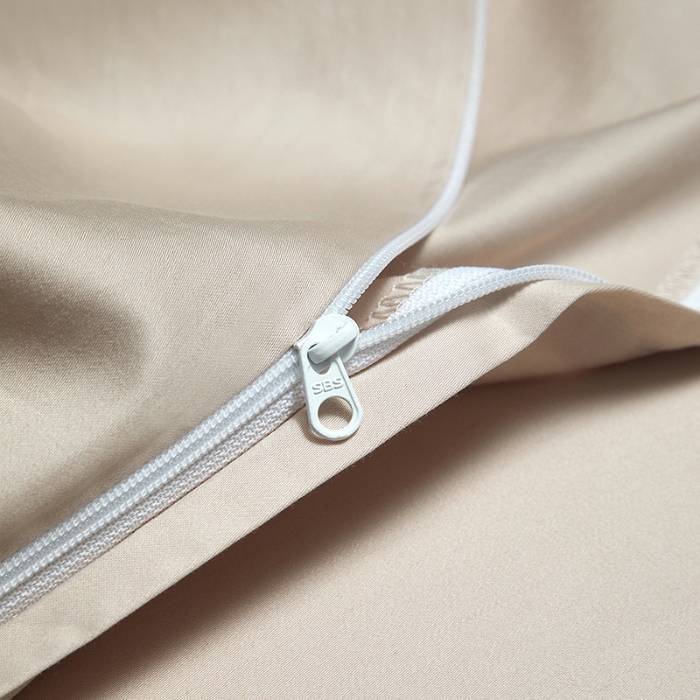 91家纺网 家纺一手货源 找家纺 100支100S全棉太妃缎纯色拼色四件套可选多件套可定制长绒棉直播爆款 木语经纬香槟