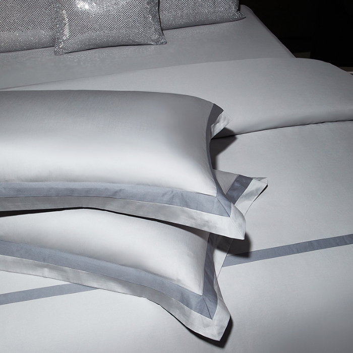 91家纺网 家纺一手货源 找家纺 100支100S全棉太妃缎纯色拼色四件套可选多件套可定制长绒棉直播爆款 木语经纬灰