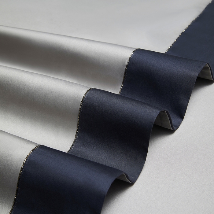 91家纺网 家纺一手货源 找家纺 （总）50S50支长绒棉纯色烫画拼接四件套直播爆款