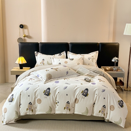 91家纺网 家纺一手货源 找家纺 （总）帛美家纺 2025新款全棉加厚款数码印花磨毛四件套