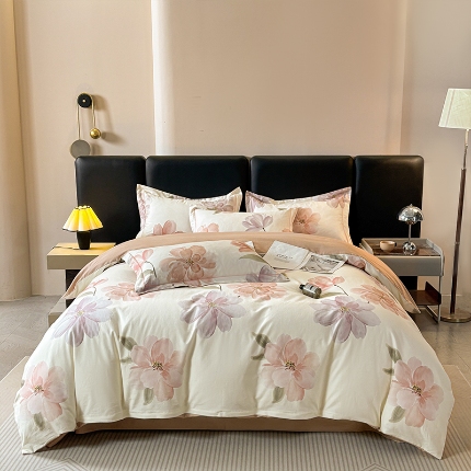 91家纺网 家纺一手货源 找家纺 （总）帛美家纺 2025新款全棉加厚款数码印花磨毛四件套