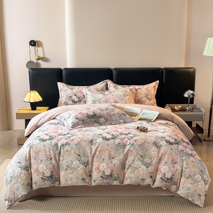 91家纺网 家纺一手货源 找家纺 （总）帛美家纺 2025新款全棉加厚款数码印花磨毛四件套