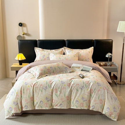 91家纺网 家纺一手货源 找家纺 （总）帛美家纺 2025新款全棉加厚款数码印花磨毛四件套