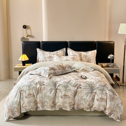 91家纺网 家纺一手货源 找家纺 （总）帛美家纺 2025新款全棉加厚款数码印花磨毛四件套